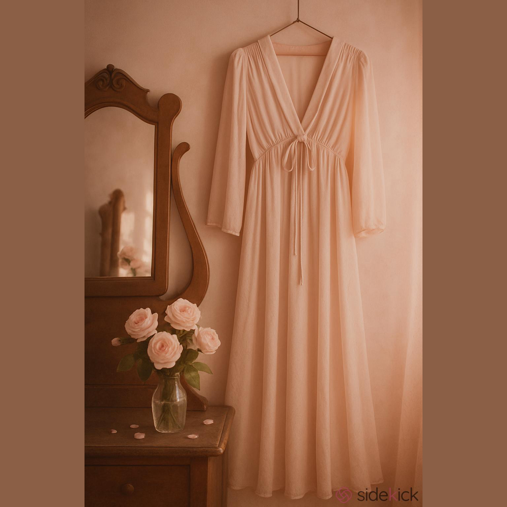 RALPH MONTENERO for BLANCHE 70’s Vintage Nightgown Union Label Sz S 34" Bust